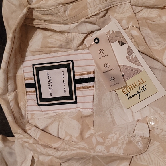 Denim & Flower Shirt - Picture 4 of 5